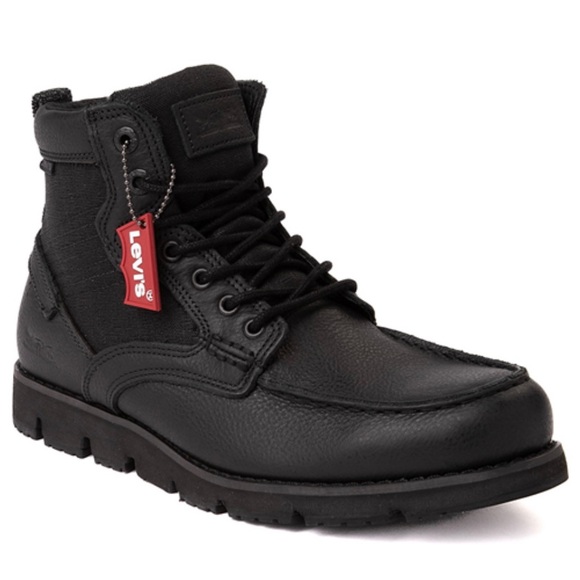 Levi\'s Black Moc-Toe Boots with Rugged Construction main image 4